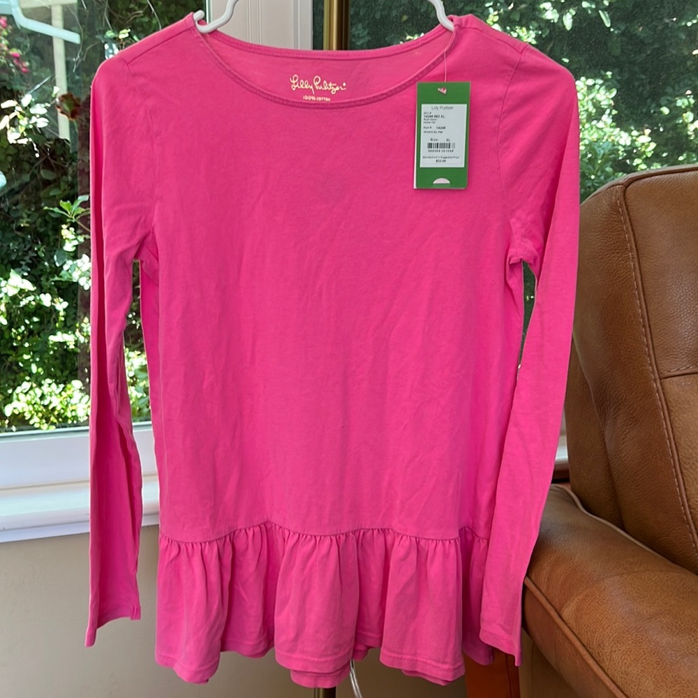 NWT Lilly Pulitzer pink girls top sz XL